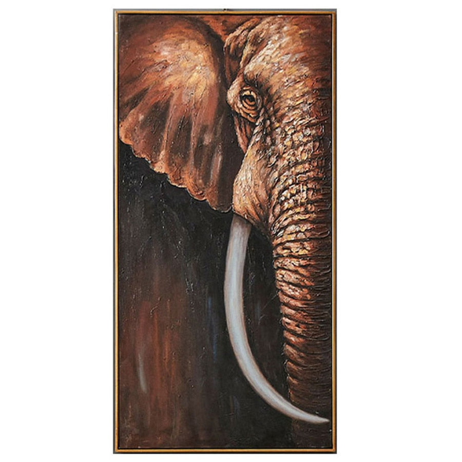 Elephant Walk an Original Oil 2024 in full color on 20x16x1 canvas