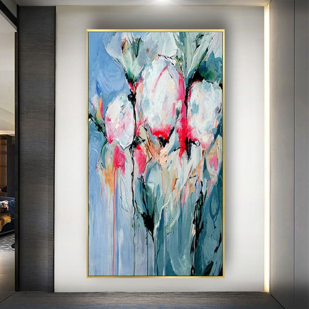 Handmade Flower Oil Painting on Canvas Wall Art indoor Artwork For Home Decor