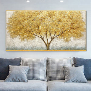 New 100% Hand Painted Abstract Trees Oil Painting Canvas