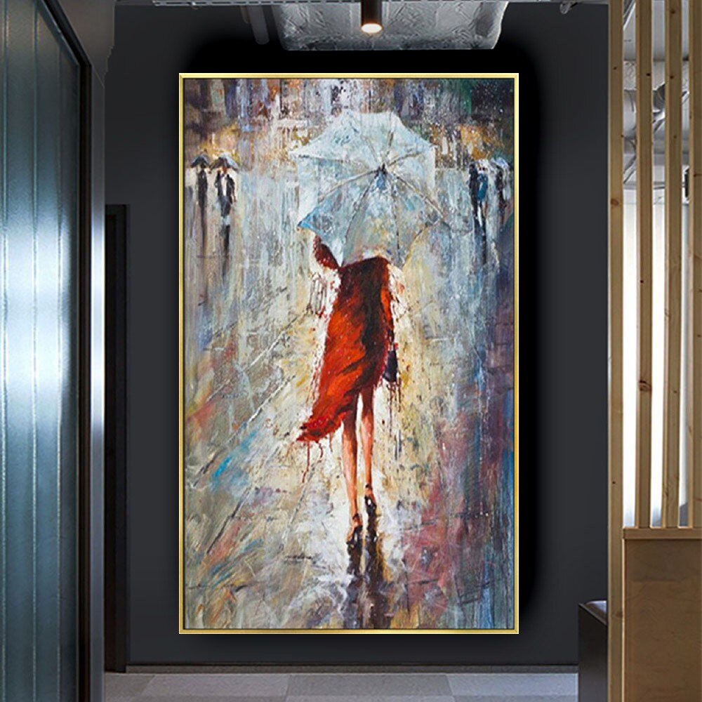 Aritist Hand painted oil Painting Abstract Woman Figure wall