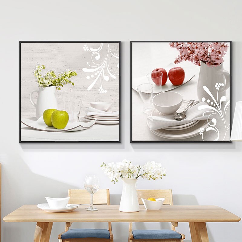 Restaurant Fruit Apple Posters and Prints Painting on Canvas Scandinavian Wall