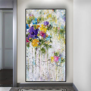 Handmade Flower Oil Painting on Canvas Wall Art indoor Artwork For Home Decor