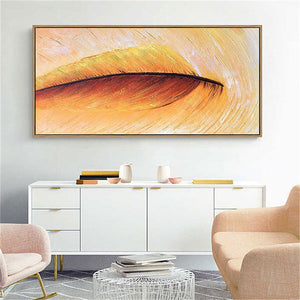 Hand painted modern Oil Painting on canvas gold leaf picture