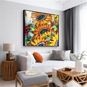 Hand painted Vincent Van Gogh Art Painting Blossom sunflower Oil Painting