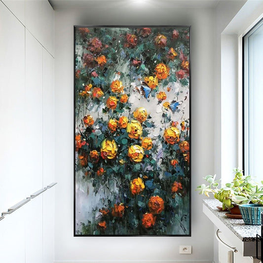 Handmade Flower Oil Painting on Canvas Wall Art indoor Artwork For Home Decor