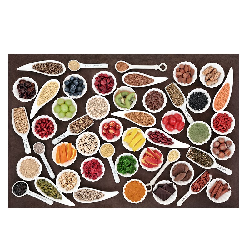 Grains Spices Spoon Pepper Canvas Painting Kitchen Cuadros Scandinavian Posters