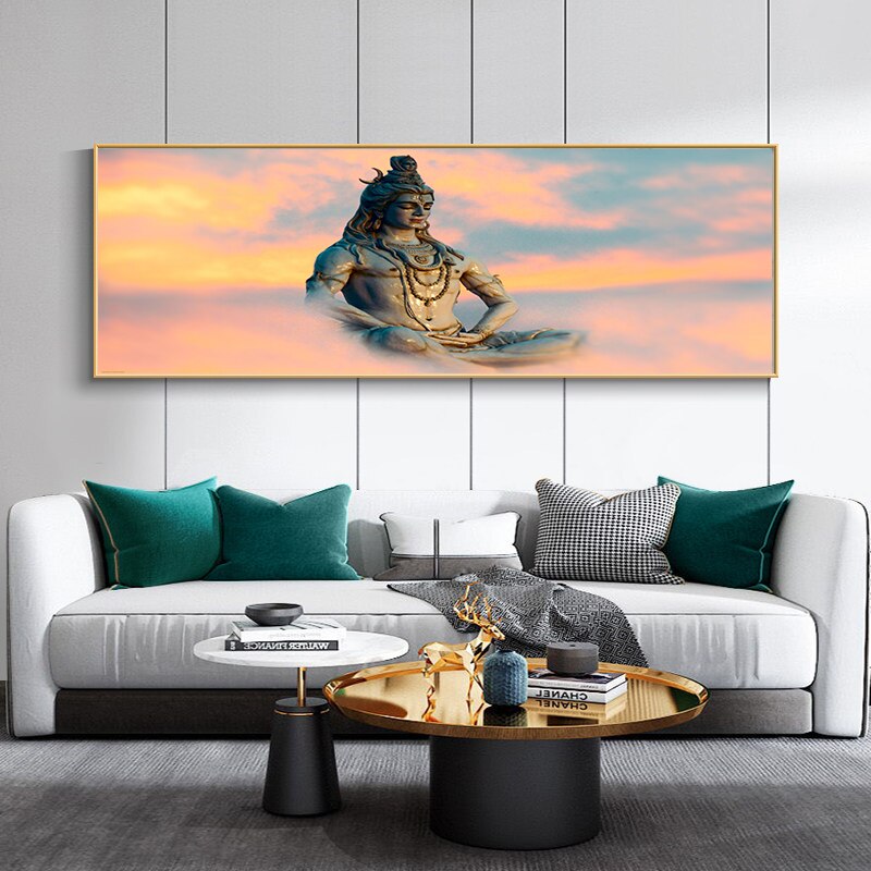 Abstract Religious Buddha Figure Oil Painting on Canvas Posters