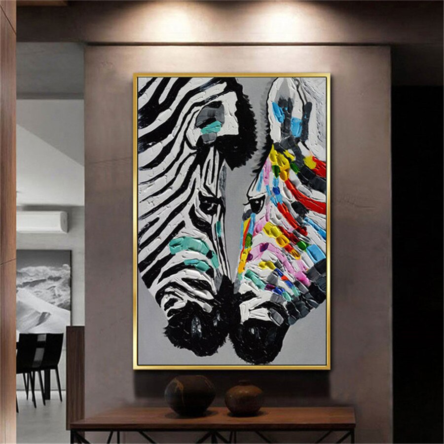 Hand-Painted Abstract Colorful Animal Oil Painting Franz Mark Fox