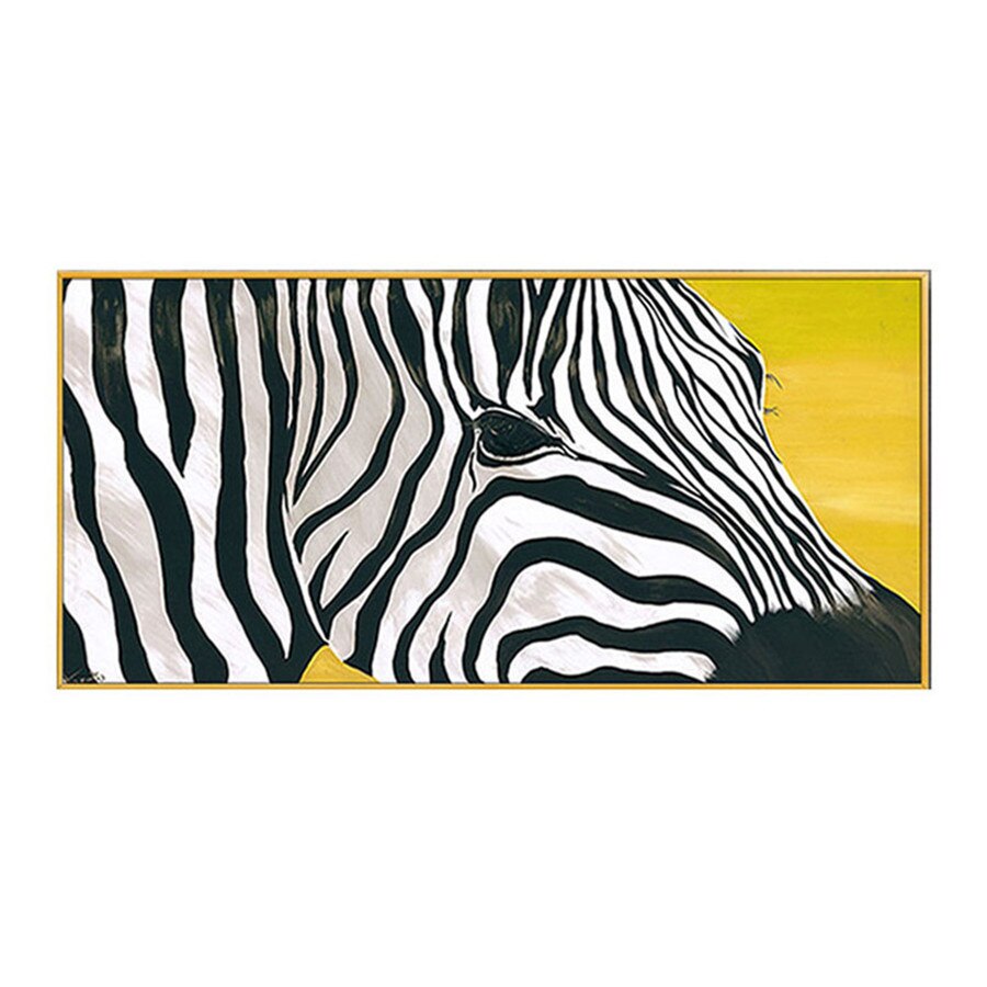 Handmade Modern Oil Painting African  Big Canvas Picture Zebra Poster