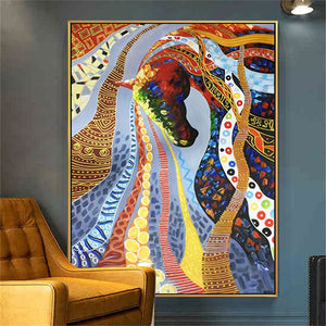 Hand-made modern horse oil painting modern living room lively