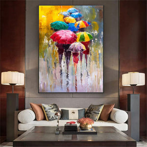 100% Hand-Painted Abstract Oil Painting Modern Thick Knife