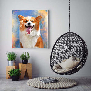 4K HD Print Modern Abstract Oil Painting Funny Animal Pet Oil Painting