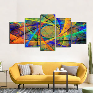 5 Panel Abstract Colorful Geometric Canvas Painting Modern Posters