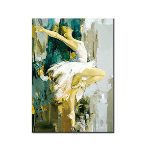 Gustav hand-painted oil painting ballet artist elegant dance