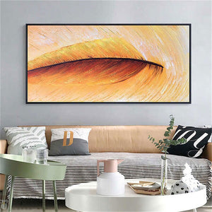 Hand painted modern Oil Painting on canvas gold leaf picture