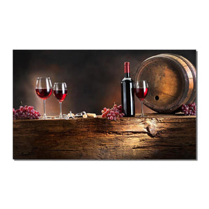 Abstract Red Wine Canvas Painting Modern Nordic Posters And Prints Wall Art Pictures