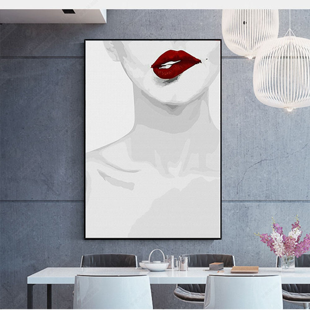 Hand Painted Modern Art Canvas Painting Facial abstract oil painting