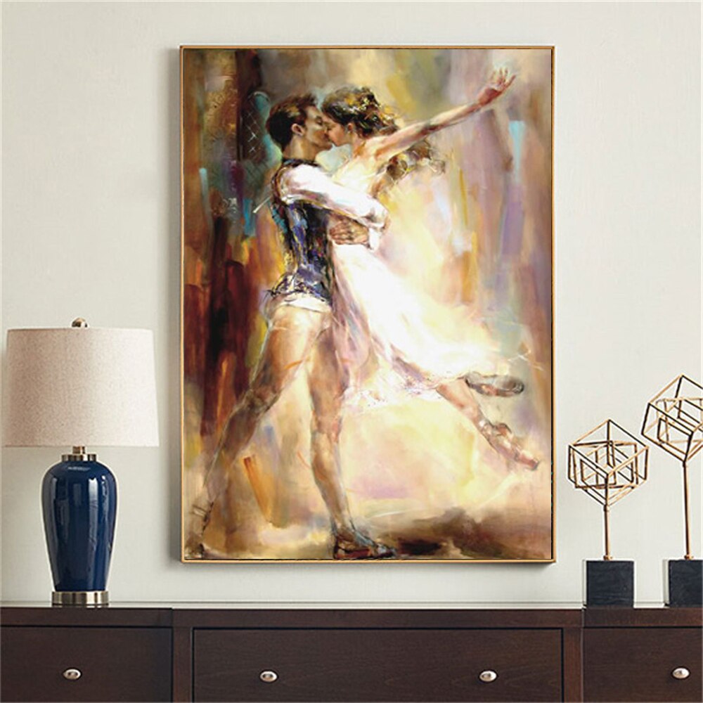 Gustav hand-painted oil painting ballet artist elegant dance