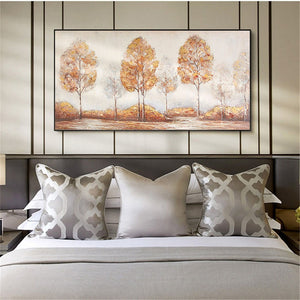 New 100% Hand Painted Abstract Trees Oil Painting Canvas