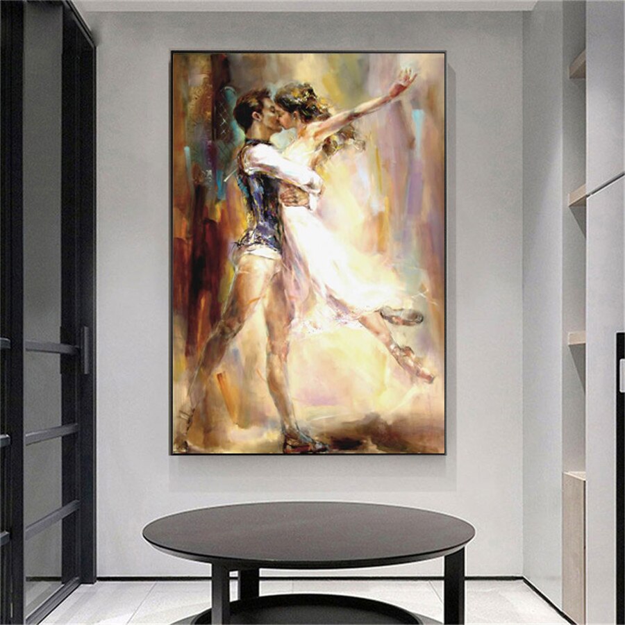 Gustav hand-painted oil painting ballet artist elegant dance