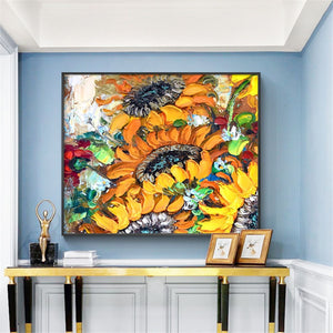 Hand painted Vincent Van Gogh Art Painting Blossom sunflower Oil Painting