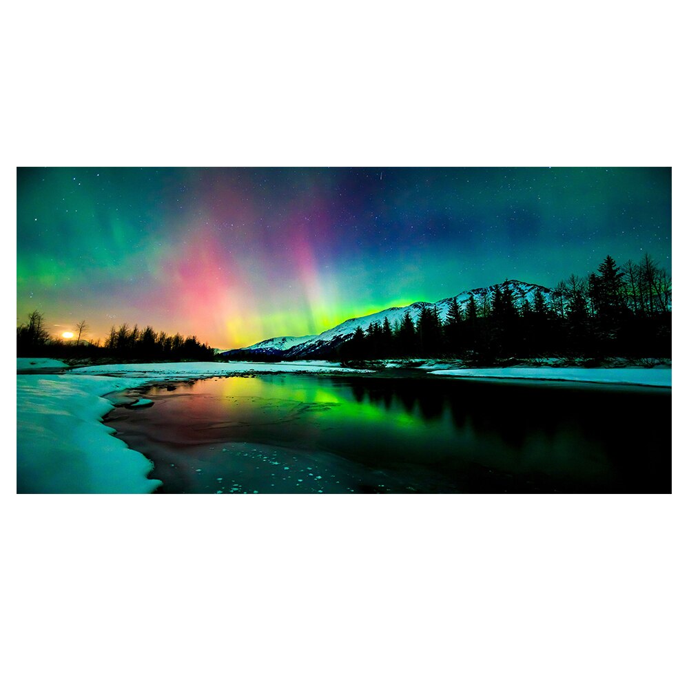 Abstract Aurora Scenery Painting Landscape Oil Painting Reproductions on Canvas