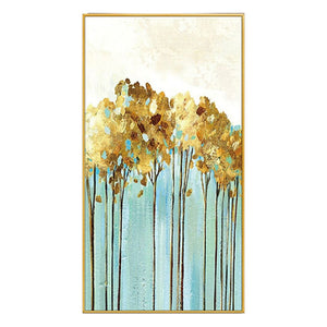 Artist Hand-painted High Quality Modern Abstract yellow gold