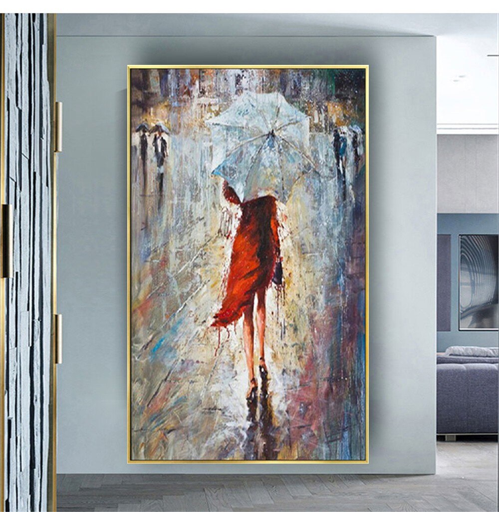 Aritist Hand painted oil Painting Abstract Woman Figure wall