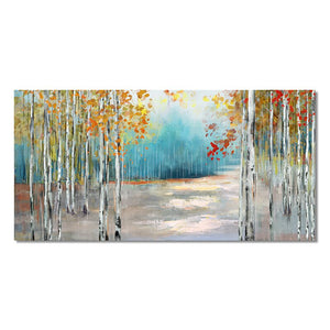 Abstract Colorful Birch Trees Canvas Painting Modern Nordic Plant Posters