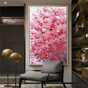 European wall painting art hand-painted oil painting delicate texture flower