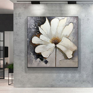 Hand-painted beautiful oil painting Nordic flowers lilies large flowers modern