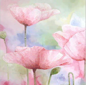 YWDECOR Big size Pink and White Poppy Flowers Print Modern Canvas Painting Poster