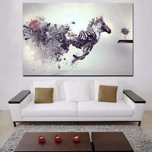 HD Print Abstract Animal Personalized Creative Horse Oil Painting on Canvas