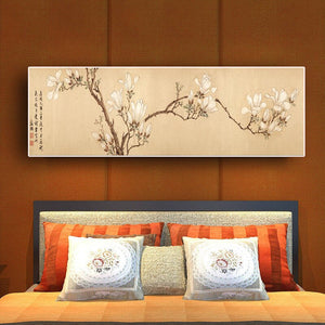 Print Abstract Flower Wintersweet Traditional Chinese Painting & Calligraphy on Canvas