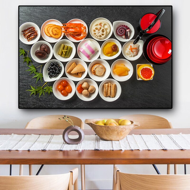 Fruits Vegetables Cooking Supplie Kitchen Canvas Painting Cuadros Posters and Prints Modern