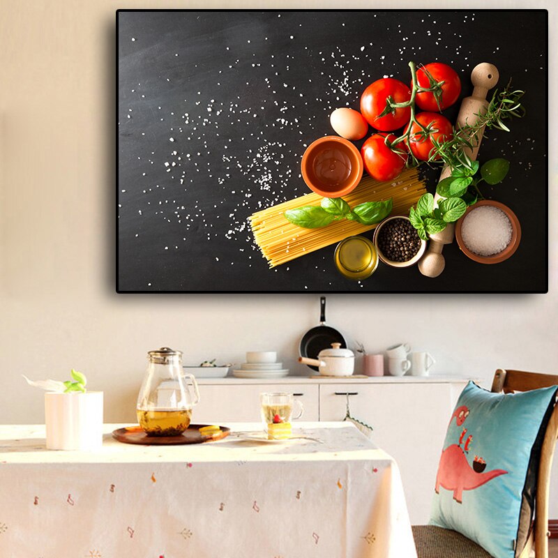 Vegetables Grains Spices Kitchen Food Canvas Painting Cuadros Scandinavian Posters