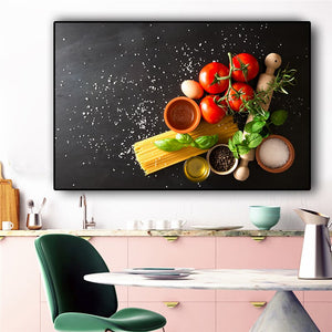 Vegetables Grains Spices Kitchen Food Canvas Painting Cuadros Scandinavian Posters