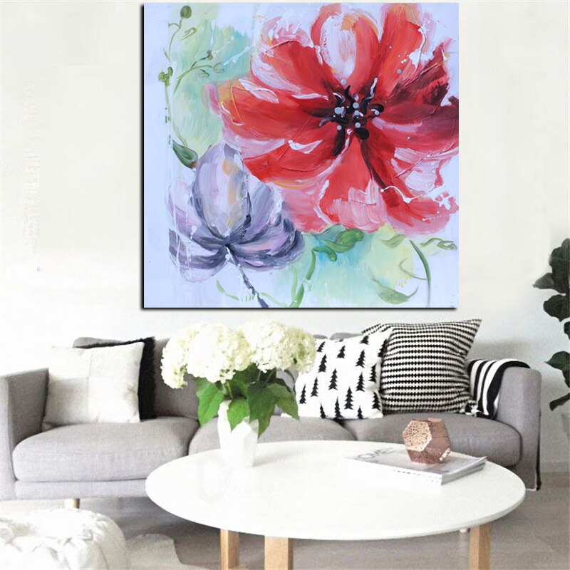 Print Abstract Artistic Orchid Flower Oil Painting on Canvas Modern Pop Art Poster Wall Picture