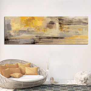 Abstract Yellow Oil Painting on Canvas Posters and Prints Modern Scandinavian