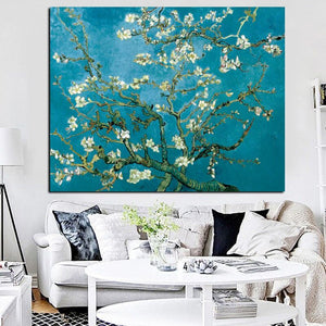 Van Gogh Blossoming Almond Tree Impressionist Oil Painting Wall Canvas Art Poster