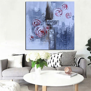 HD Print Abstract Artistic Rose Flower Oil Painting on Canvas Modern Pop Art Poster