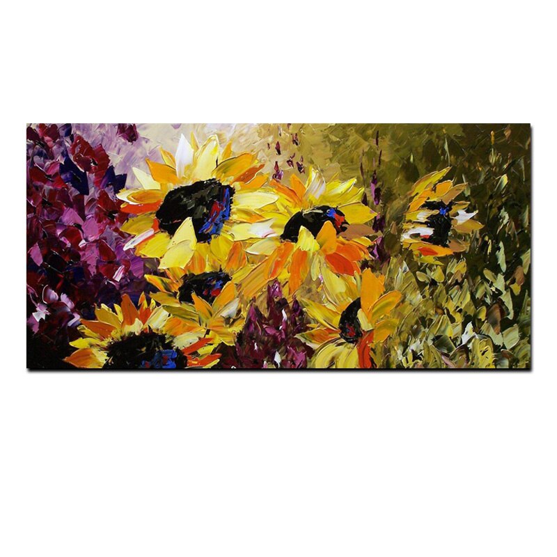 Modern Abstract HD Print Flower Van Gogh Sunflower Painting on Canvas Wall Picture