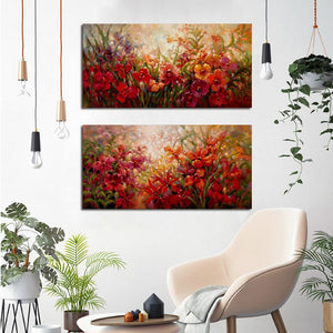 Natural Flower Oil Panting Print on Canvas Poster Scenery Landscape Paintings Scandinavian