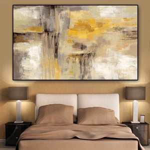 80X120CM Gold Abstract Oil painting on Canvas Scandinavian Posters and