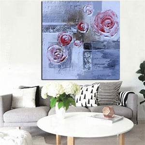 HD Print Abstract Artistic Rose Flower Oil Painting on Canvas Modern Pop Art Poster