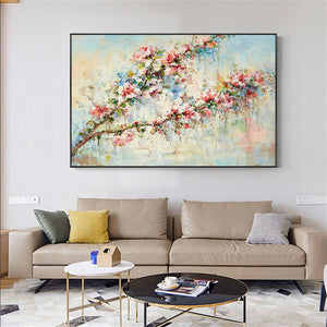 Hand painted canvas canvas colorful flowers abstract modern flower