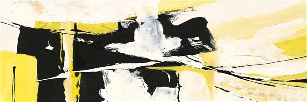 Abstract Yellow Oil Painting on Canvas Posters and Prints Modern Scandinavian