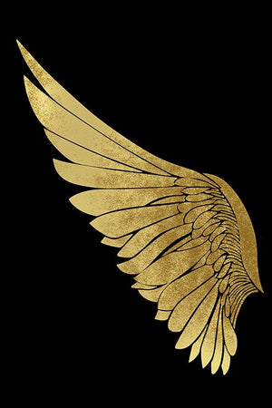 Abstract Gold Wings Canvas Painting ScandinavianWall Art Posters and Prints Minimalist