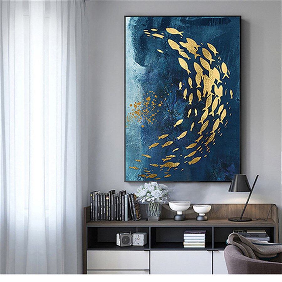 New Interior Mural Abstract Seascape Oil Painting Handpainted