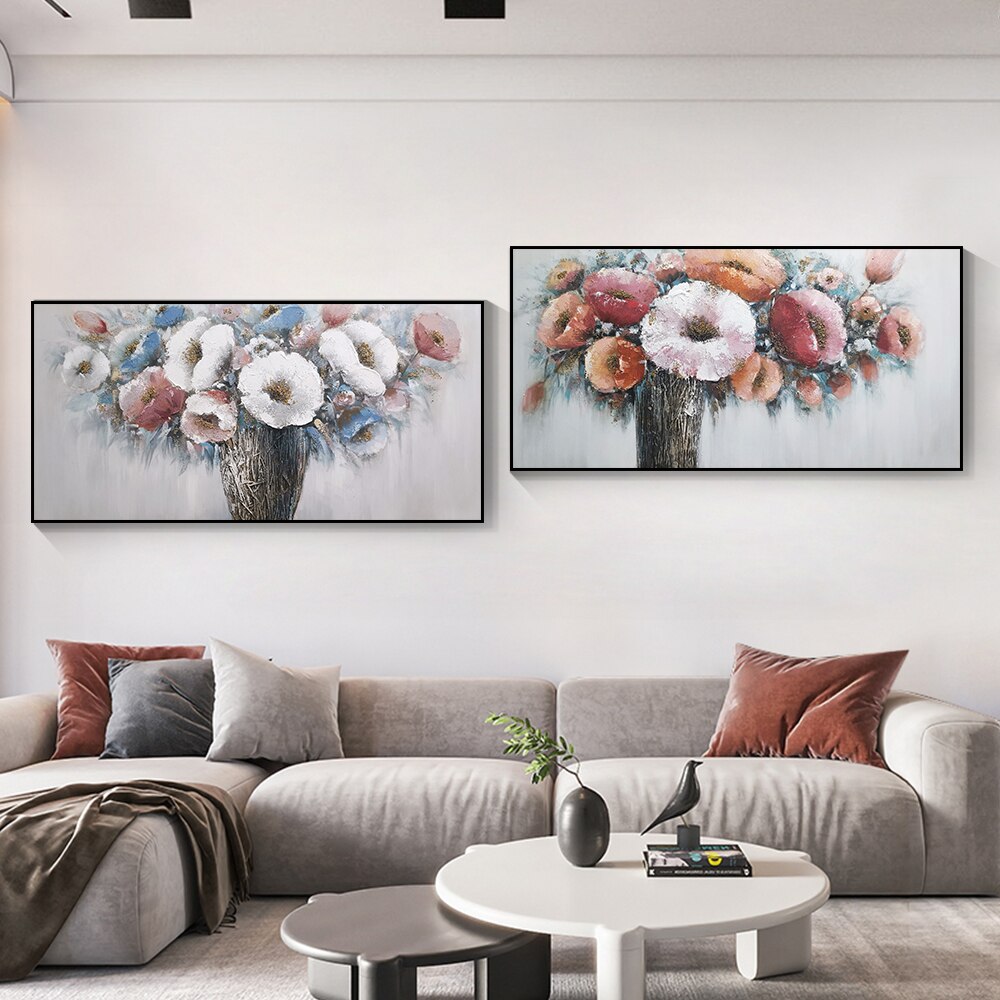 Abstract Beautiful Flowers Trees Painting Printed On Canvas Nordic Wall Art Posters